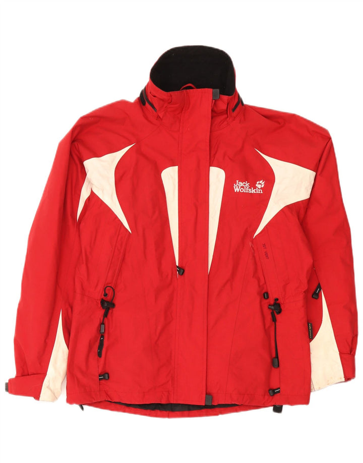 Jack Wolfskin Damen Windjacke UK 10 Small Red Colourblock