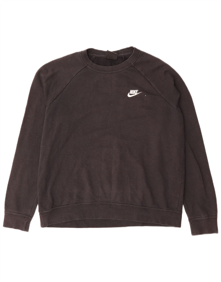 Nike Herren-Sweatshirt-Pullover, groß, schwarze Baumwolle