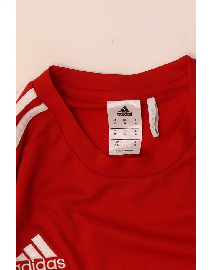 Adidas Herren Climalite Mittelrotes Farbblock-Polyester
