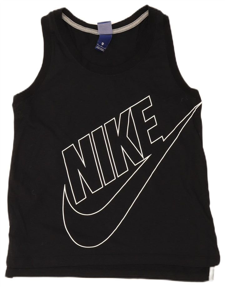 Nike Damen Graphic Vest Top UK 14 Medium Schwarz