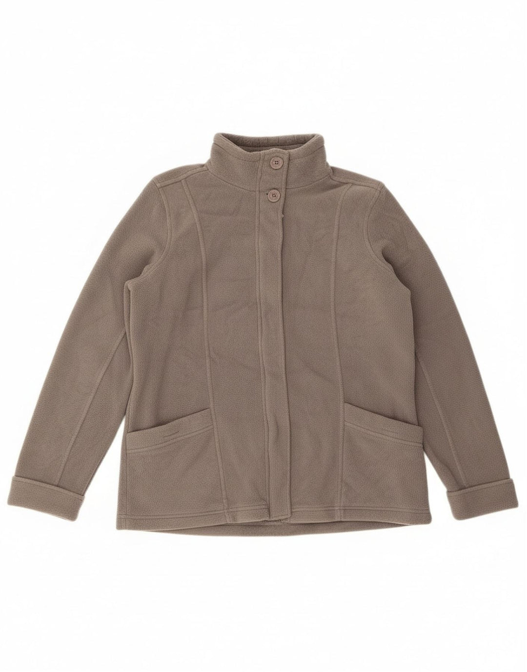 Marks & Spencer Damen-Fleecejacke in Übergröße, UK 12, Mittelgrau, Polyester