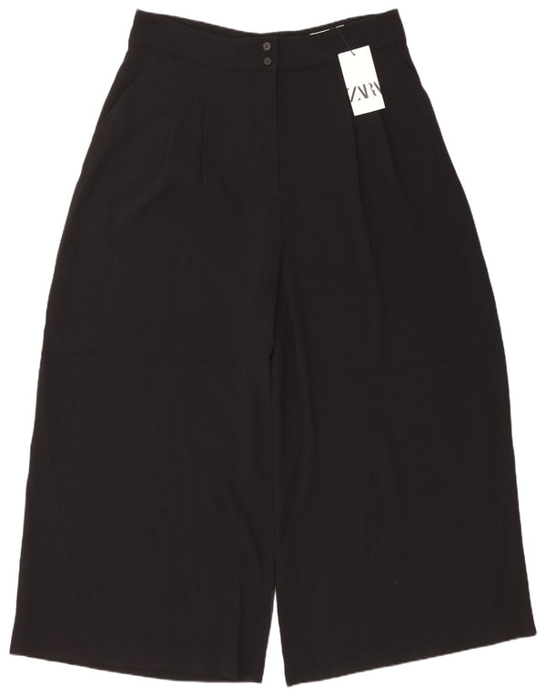 Zara Damen-PEGged-Cropped-Hose 2XL W34 L28 Schwarz Polyester