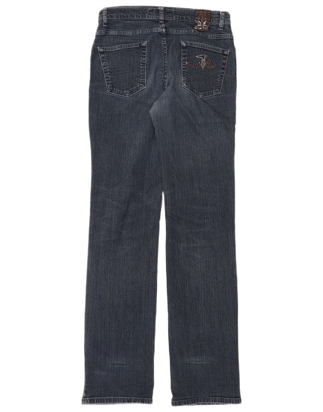 Trussardi Damen Straight Jeans W28 L35 Marineblaue Baumwolle