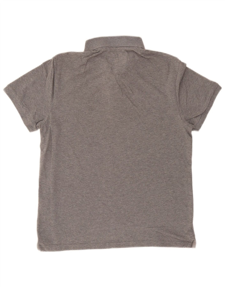 Lyle & Scott Herren-Poloshirt aus mittelgrau gefleckter Baumwolle