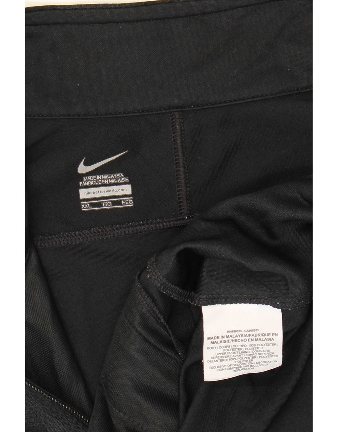 Nike Herren-Trainingsanzugoberteil, 2XL, schwarzes Polyester