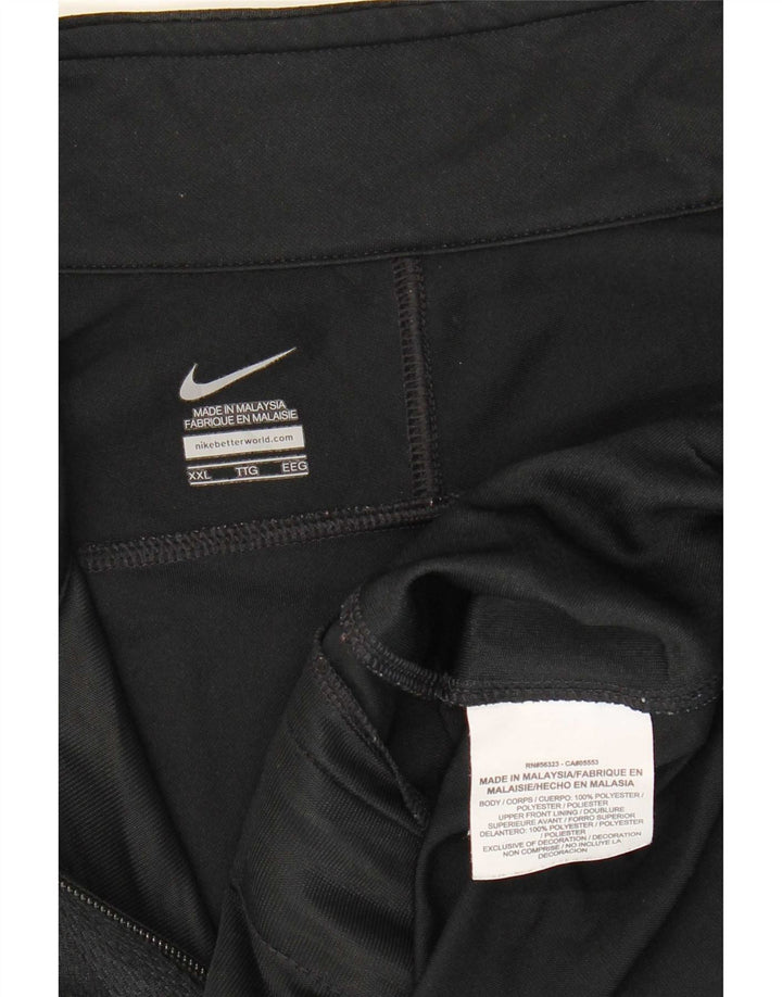 Nike Herren-Trainingsanzugoberteil, 2XL, schwarzes Polyester