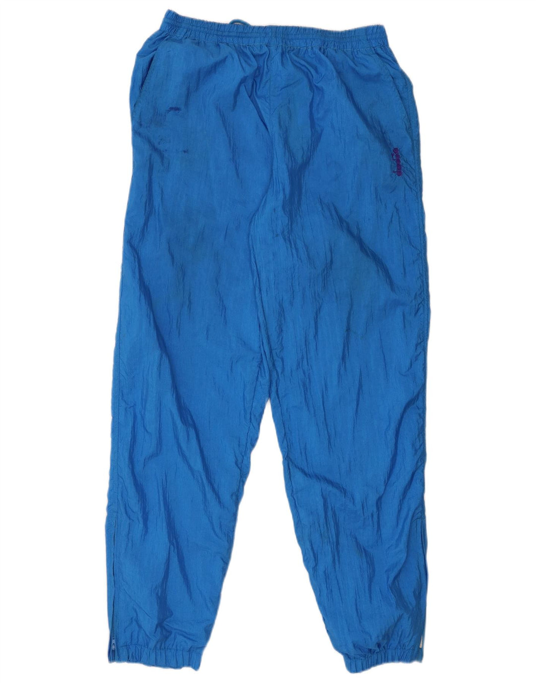 DIADORA Mens Tracksuit Trousers Joggers Large Blue Nylon