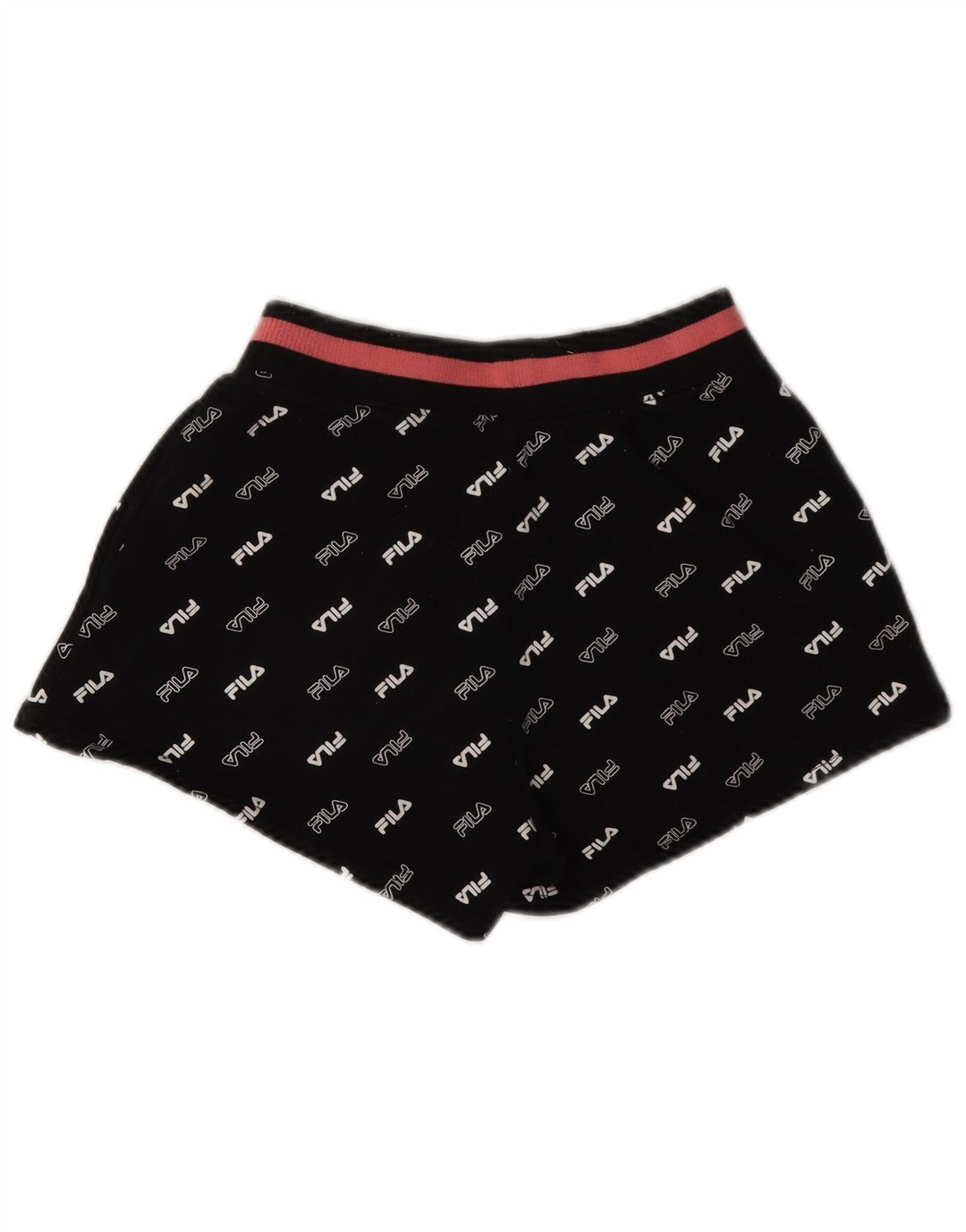 Fila Damen Graphic Sport Shorts UK 6 XS Schwarz Polyester