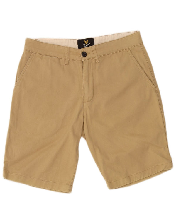Lyle & Scott Herren Chinoshorts W30 mittelbeige Baumwolle
