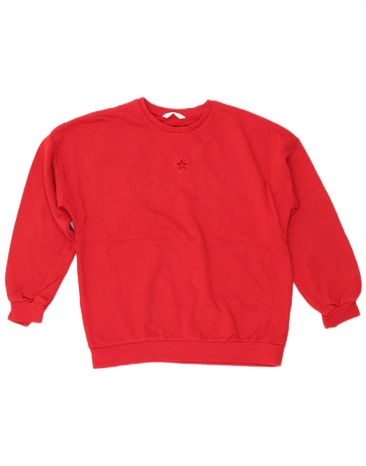 MARKS & SPENCER Mädchen-Sweatshirt-Pullover, 12–13 Jahre, rote Baumwolle
