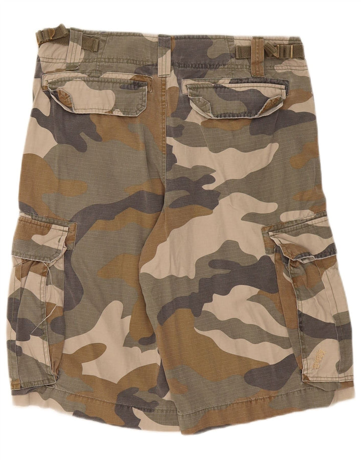 LEE Herren Cargoshorts W32 Medium Khaki Camouflage Baumwolle
