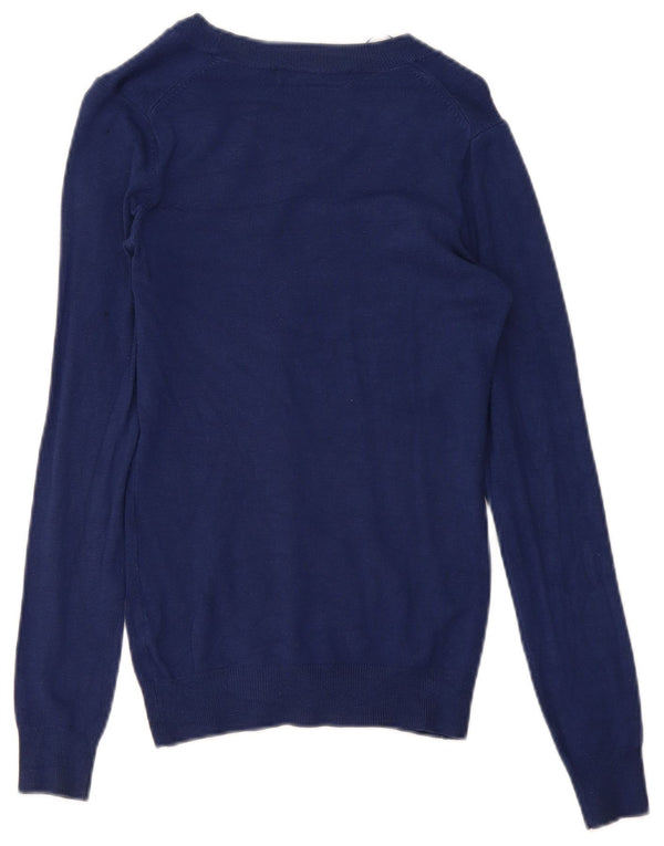 Zara Damen-Cardigan-Pullover UK 8 Small Marineblaue Viskose