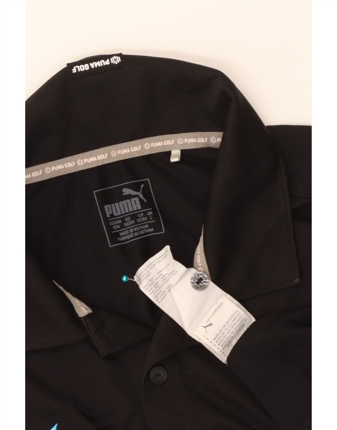 Puma Herren Golf-Poloshirt, groß, schwarzes Polyester