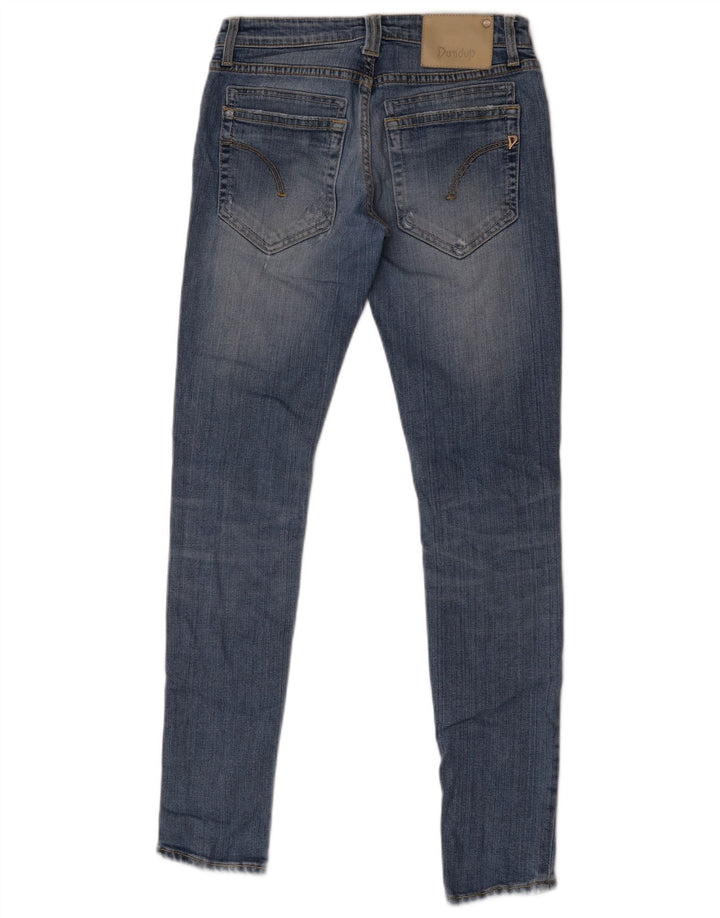 Dondup Damen Skinny Jeans W28 L31 Blaue Baumwolle
