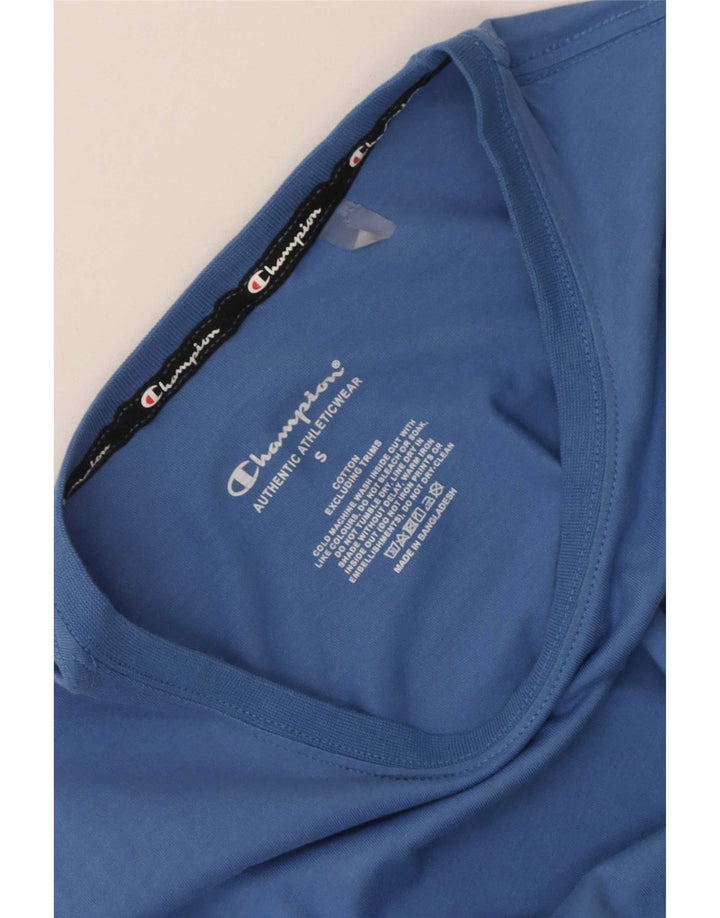 Champion Herren-T-Shirt mit Grafik, Größe S, Blau, Baumwolle
