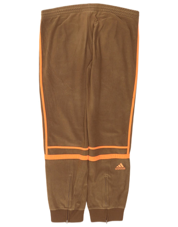 Adidas Damen Fleece-Trainingshose, Jogginghose, UK 16, Größe L, Beige, Polyester