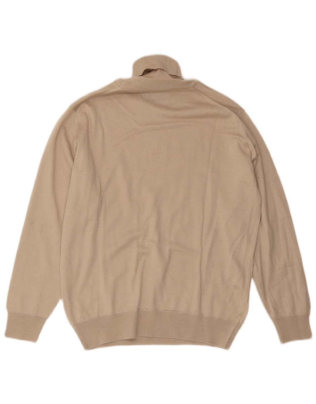 Vintage Herren Rollkragenpullover Pullover Mittelbeige Wolle
