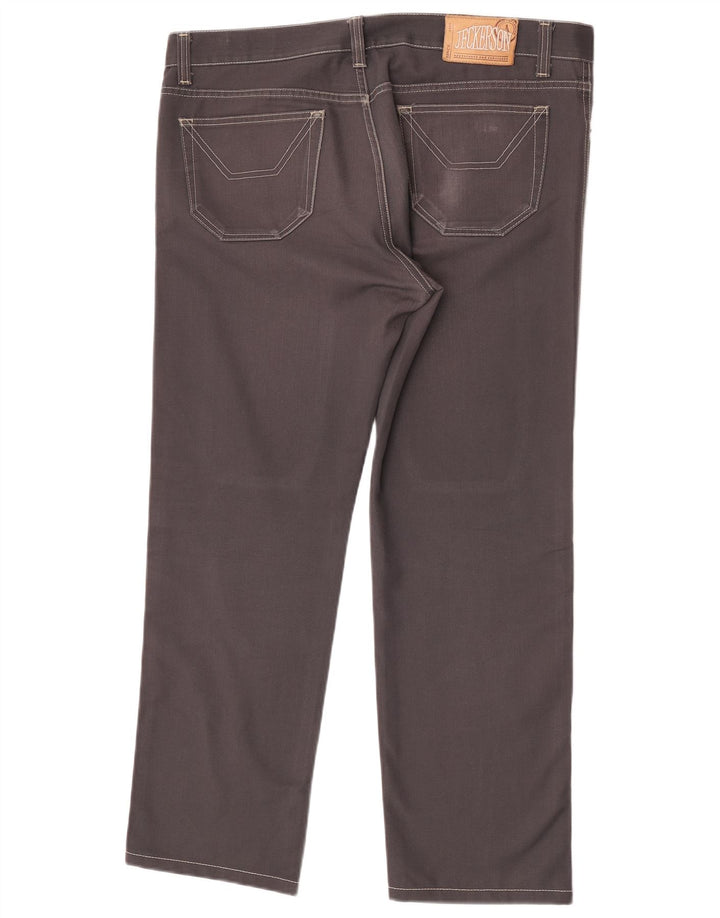 Jeckerson Herren Straight Jeans W40 L30 Graue Baumwolle