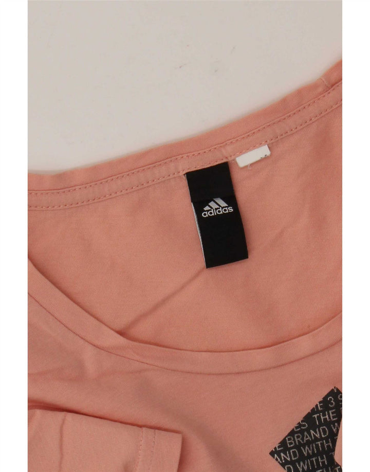 Adidas Damen Graphic T-Shirt Top UK 14 Medium Orange
