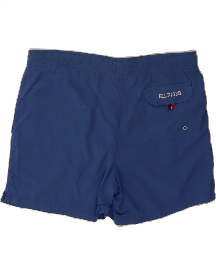 TOMMY HILFIGER Mens Sport Shorts Large  Blue Colourblock Vintage Tommy Hilfiger and Second-Hand Tommy Hilfiger from Messina Hembry 