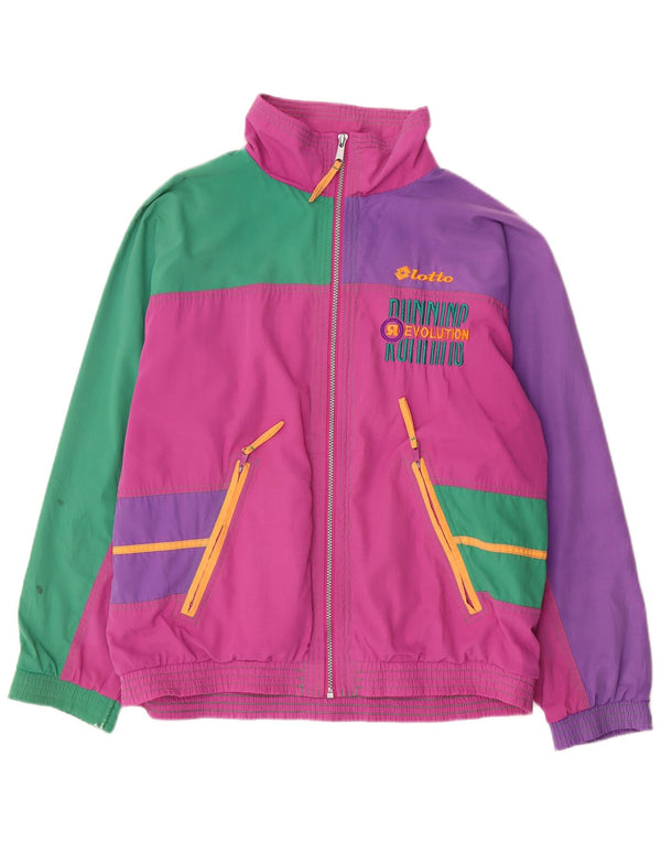 Lotto Damen-Trainingsanzug-Oberteiljacke UK 18 XL Mehrfarbiger Farbblock