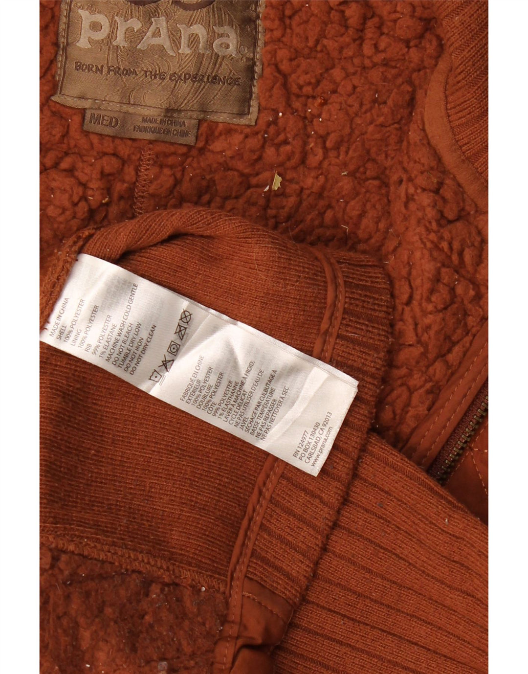 Prana Sherpa-Steppweste für Damen, UK 14, mittleres Kastanienbraun, Polyester