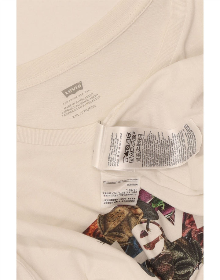 Levi's Damen-T-Shirt mit Grafik, 2XL, weiße Baumwolle