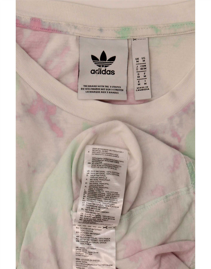 Adidas Herren T-Shirt Top Medium Mehrfarbig Tie Dye Baumwolle