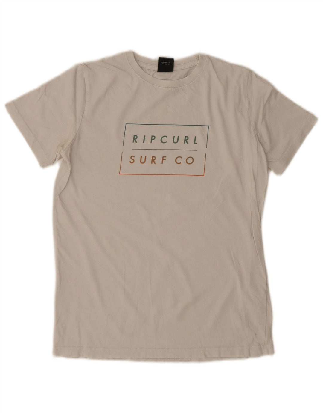 Rip Curl Jungen-T-Shirt mit Grafik, 13–14 Jahre, weiße Baumwolle