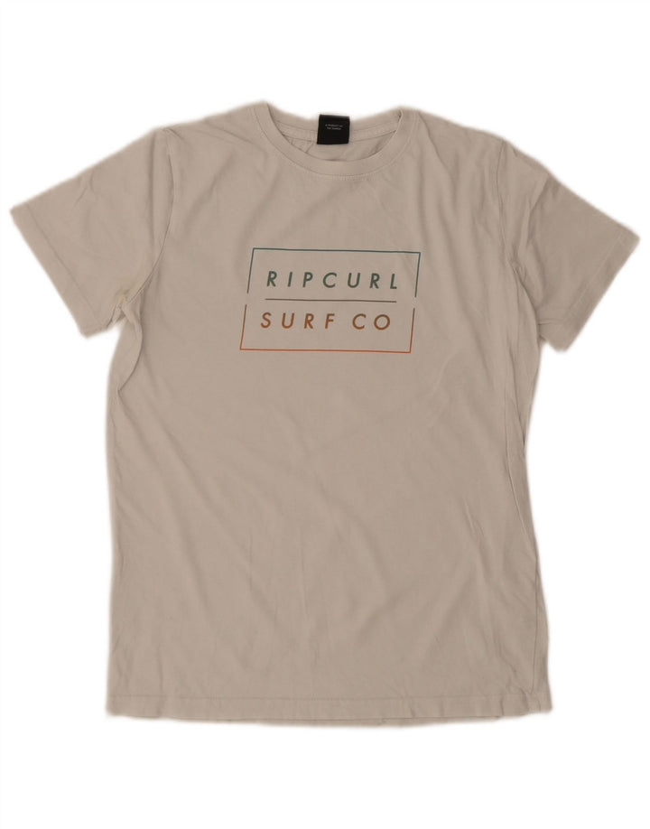 Rip Curl Jungen-T-Shirt mit Grafik, 13–14 Jahre, weiße Baumwolle