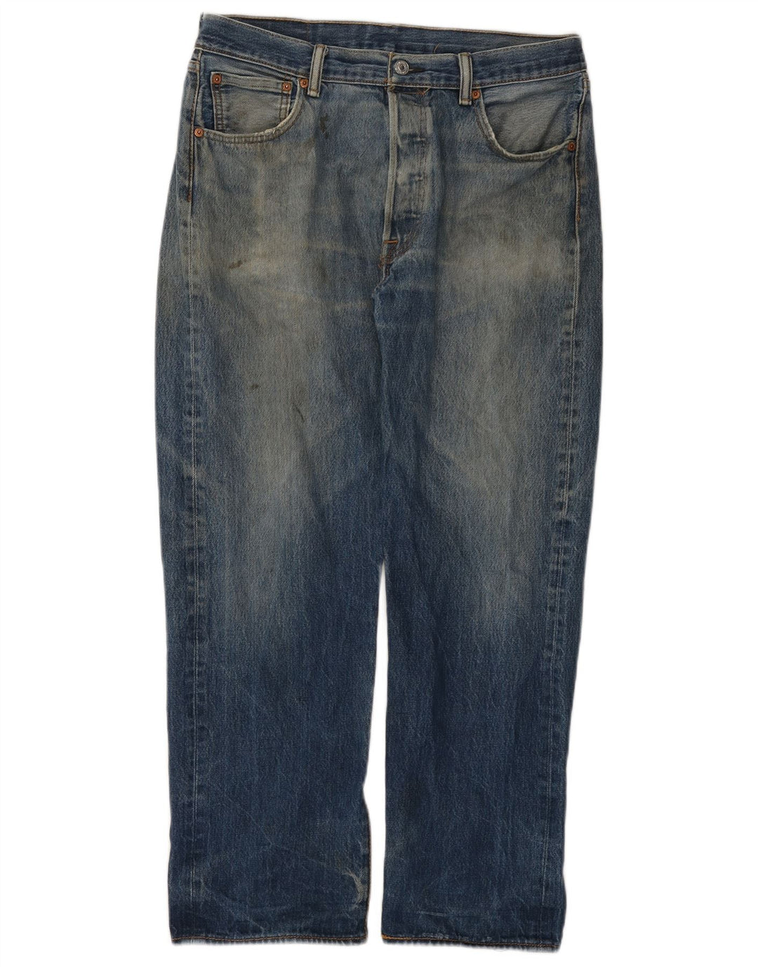 Levi's Herren 501 Straight Jeans W36 L29 Blaue Baumwolle