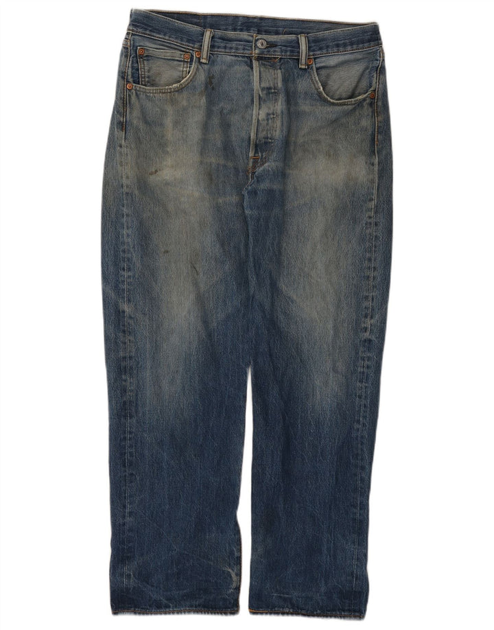 Levi's Herren 501 Straight Jeans W36 L29 Blaue Baumwolle