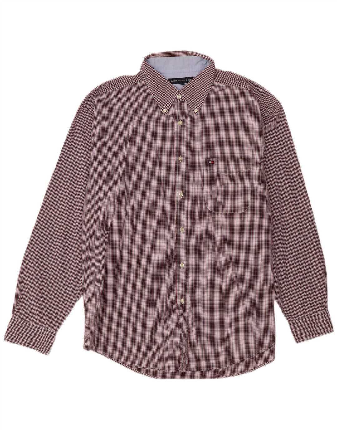 Tommy Hilfiger Herrenhemd XL, mehrfarbig, Gingham-Baumwolle