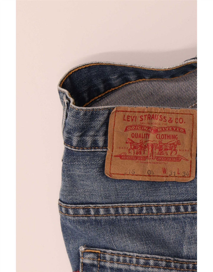 Levi's Damen 516 Bootcut Jeans W31 L34 Blaue Baumwolle
