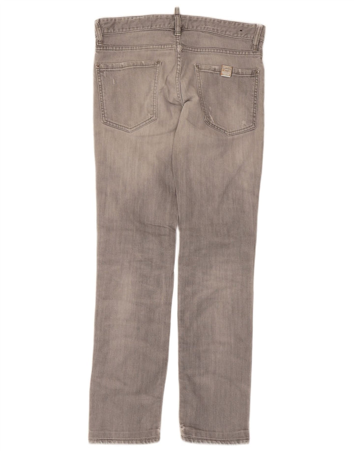 Dsquared2 Damen Distressed Slim Jeans IT 46 Large W32 L30 Graue Baumwolle