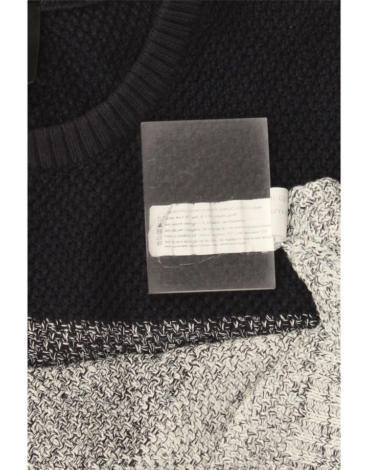 Richmond Herren-Pullover mit Rundhalsausschnitt, groß, mehrfarbig, gestreift, Baumwolle