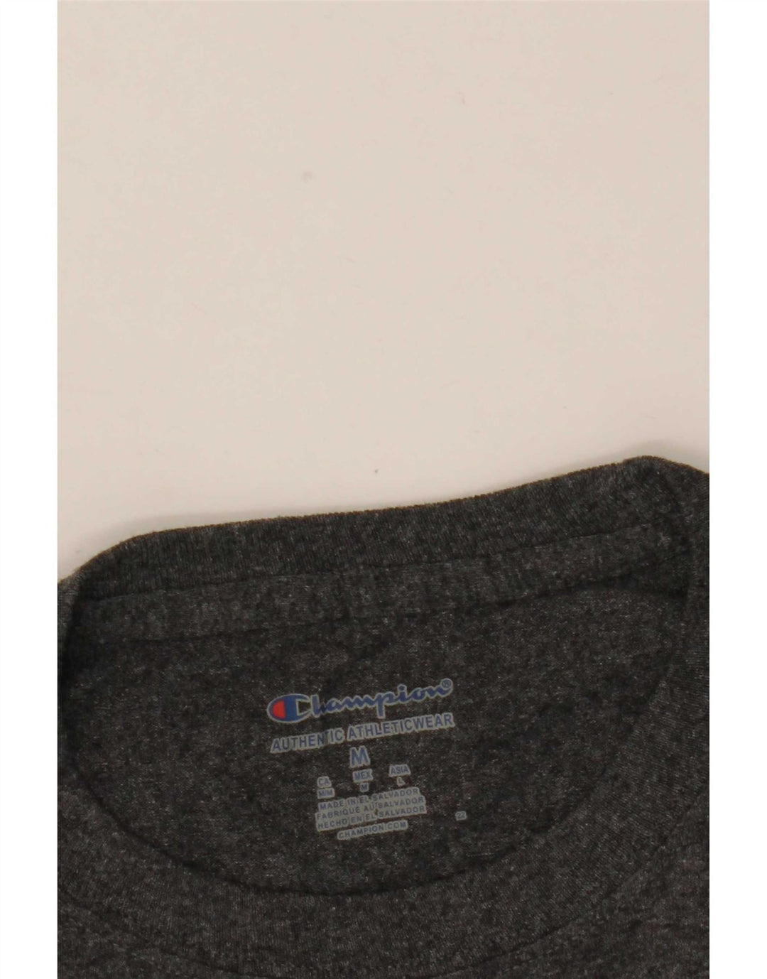 Champion Herren Grafik-T-Shirt-Oberteil Mittelgrau