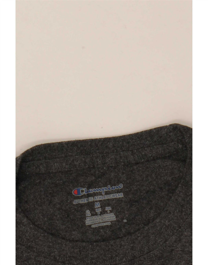 Champion Herren Grafik-T-Shirt-Oberteil Mittelgrau