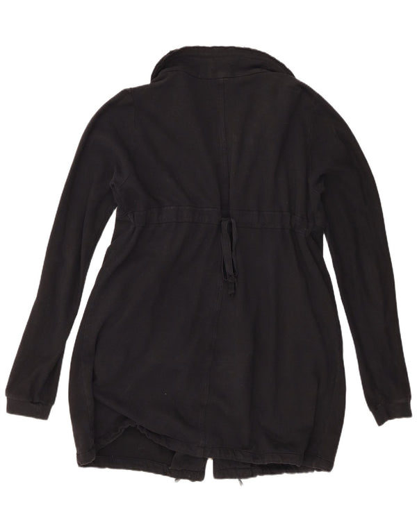 Fornarina Damen-Windbreaker-Mantel, UK 16, Größe L, Schwarz, Baumwolle