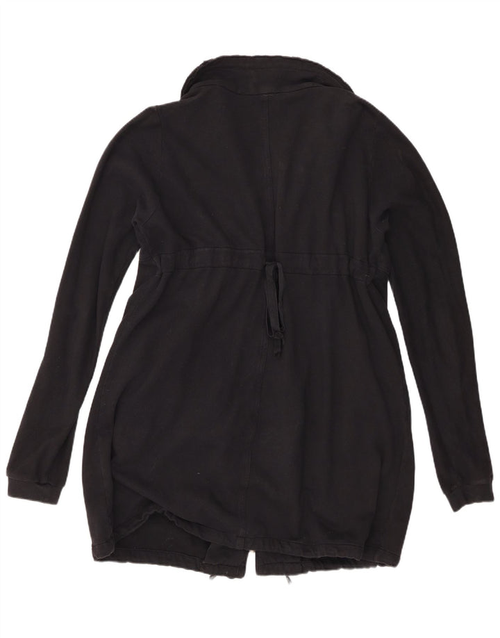 Fornarina Damen-Windbreaker-Mantel, UK 16, Größe L, Schwarz, Baumwolle