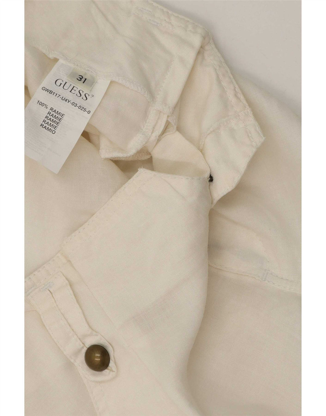 Guess Freizeitshorts für Damen W31 Medium White Ramie