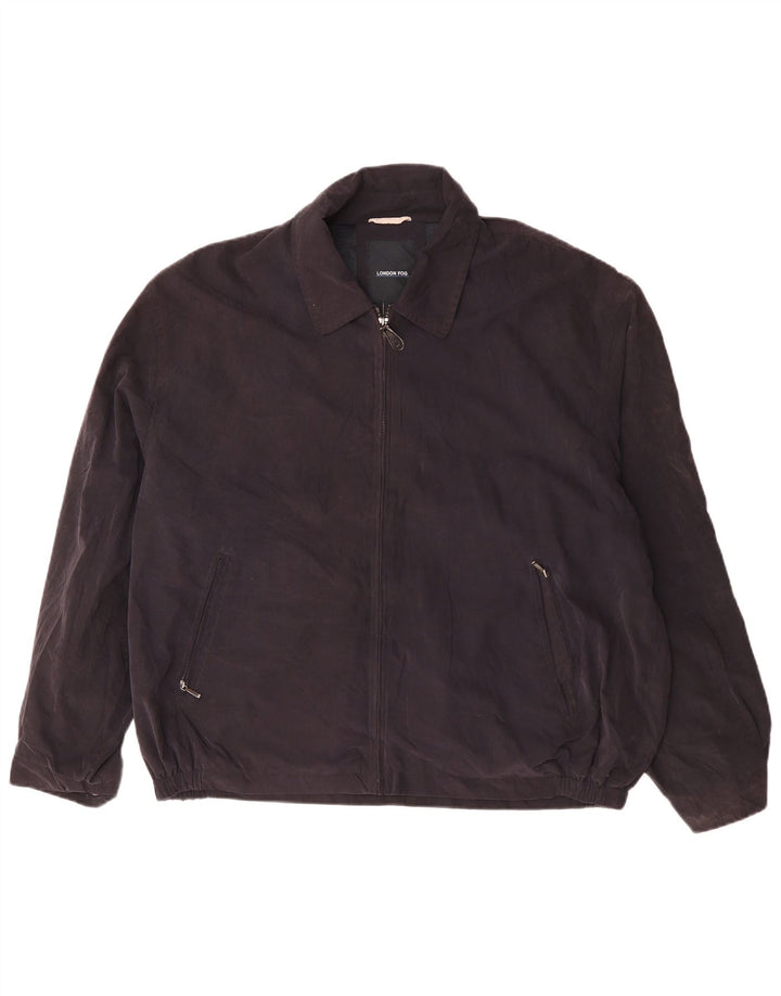 LONDON FOG Herren Bomberjacke UK 42 XL Marineblau Polyester