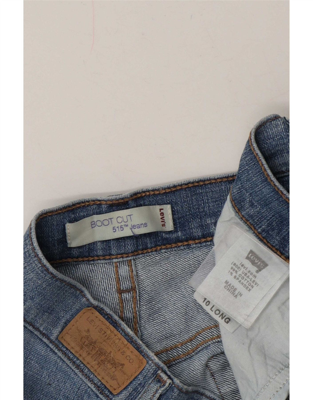 Levi's Damen 515 Denim Shorts US 10 Large W34 Blaue Baumwolle