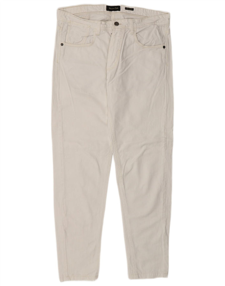Massimo Dutti Herren Slim Jeans EU 40 Medium W31 L29 Weiß