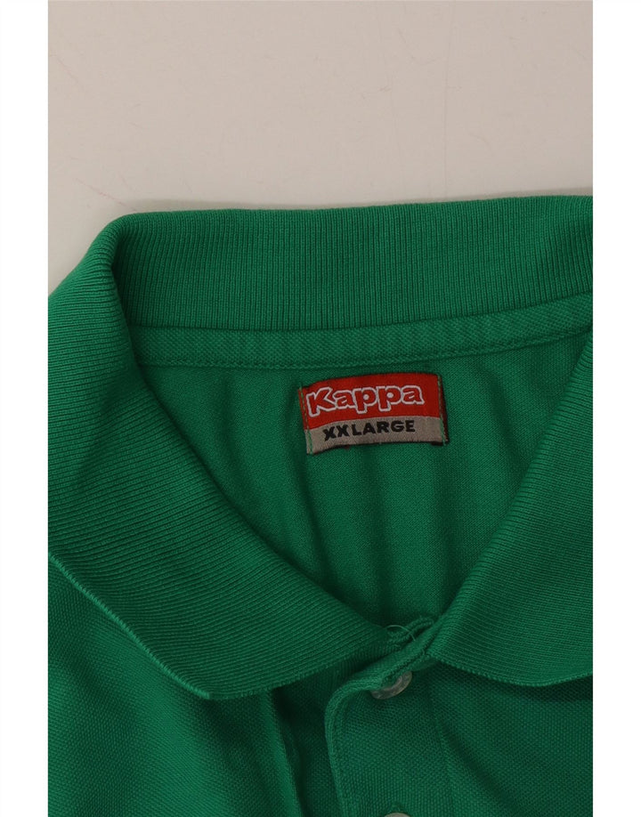 KAPPA Mens Polo Shirt 2XL Green Cotton Vintage Kappa and Second-Hand Kappa from Messina Hembry 