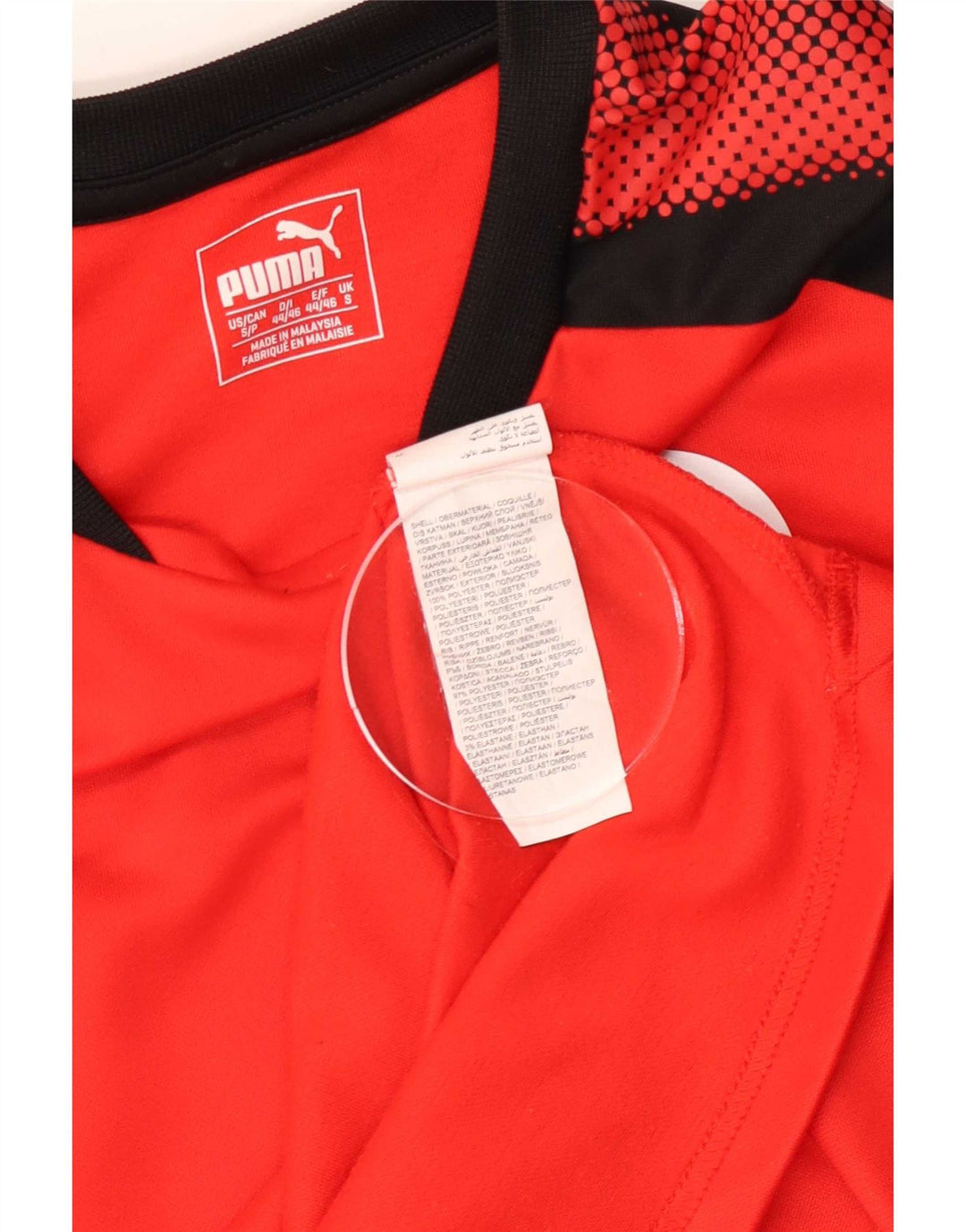 Puma Herren Grafik-Oberteil, langärmelig, klein, rot, Farbblock-Polyester