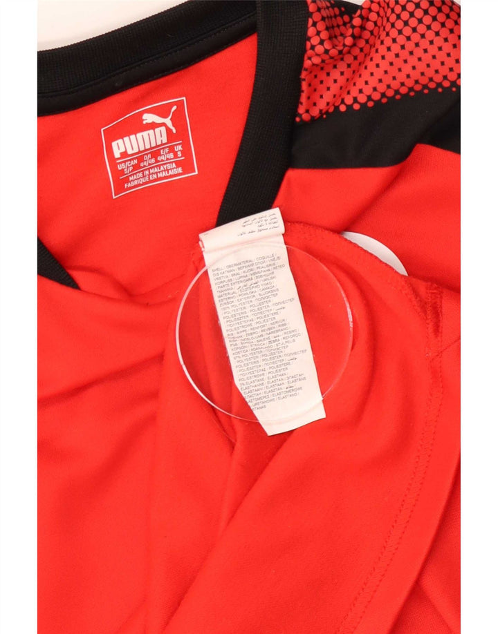 Puma Herren Grafik-Oberteil, langärmelig, klein, rot, Farbblock-Polyester