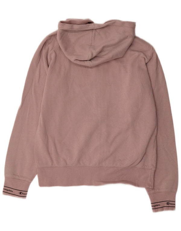Champion Womens Zip Hoodie Pullover UK 18 XL Lila Baumwolle