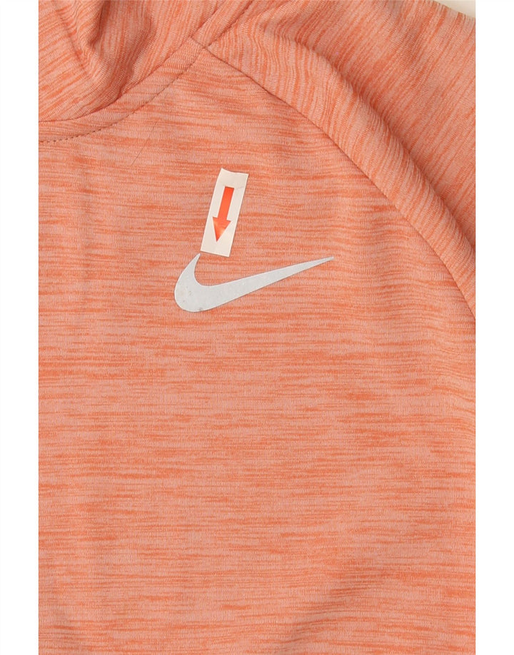 Nike Damen Dri Fit Pullover-Trainingsanzugoberteil mit Reißverschluss, UK 14, Mittelorange