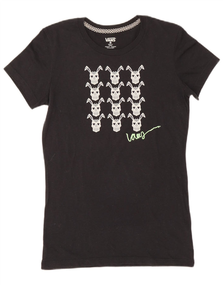 Vans Grafik-T-Shirt für Damen, UK 12, mittelschwarz, Baumwolle